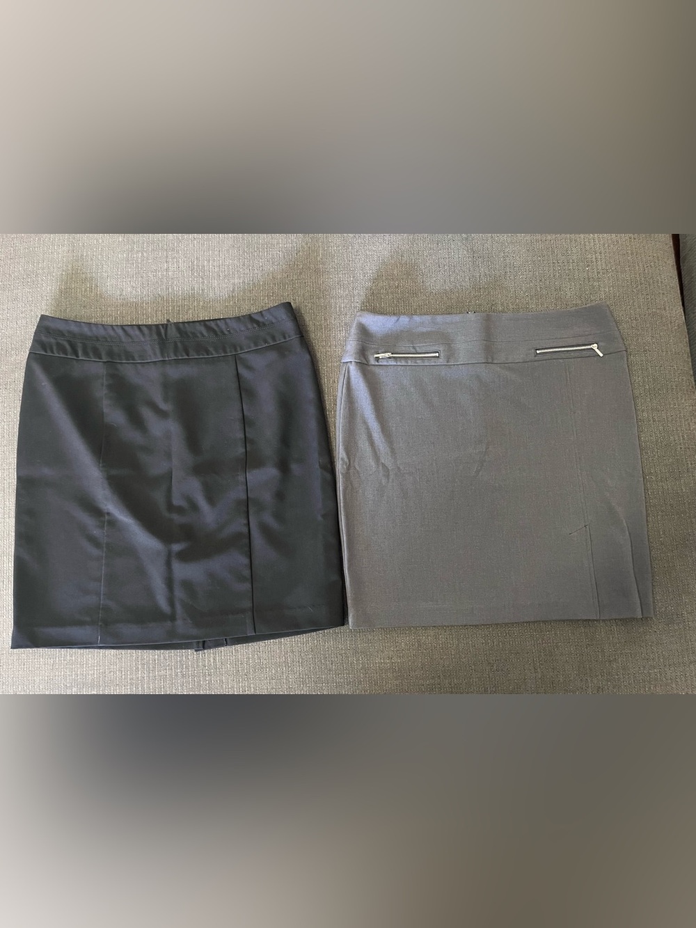 Classic Black and Gray Ponte Pencil Skirts - Versatile Office Essentials